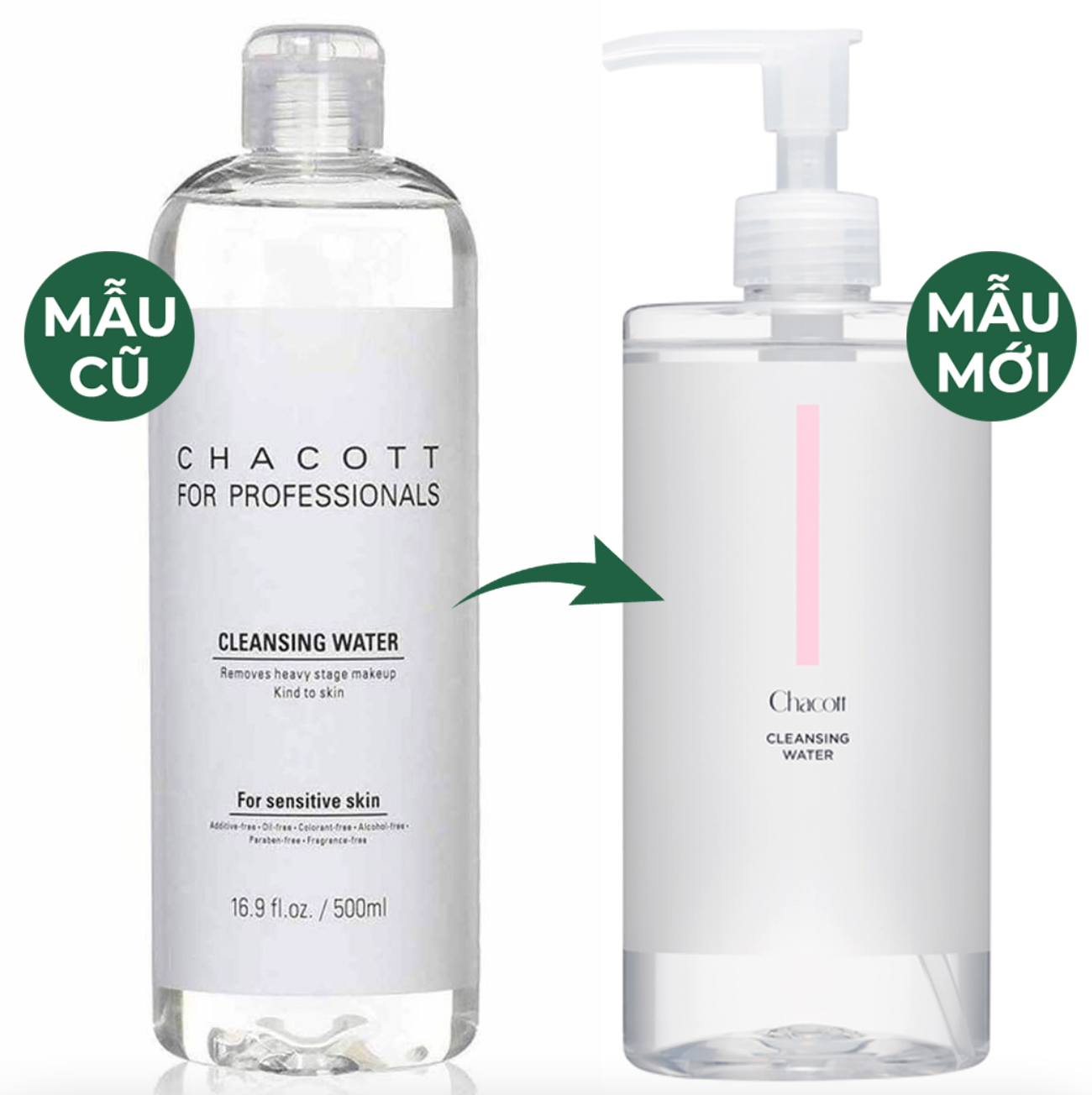 Nước Tẩy Trang Chacott for Professionals Cleansing Water 500ml – hyphat.vn
