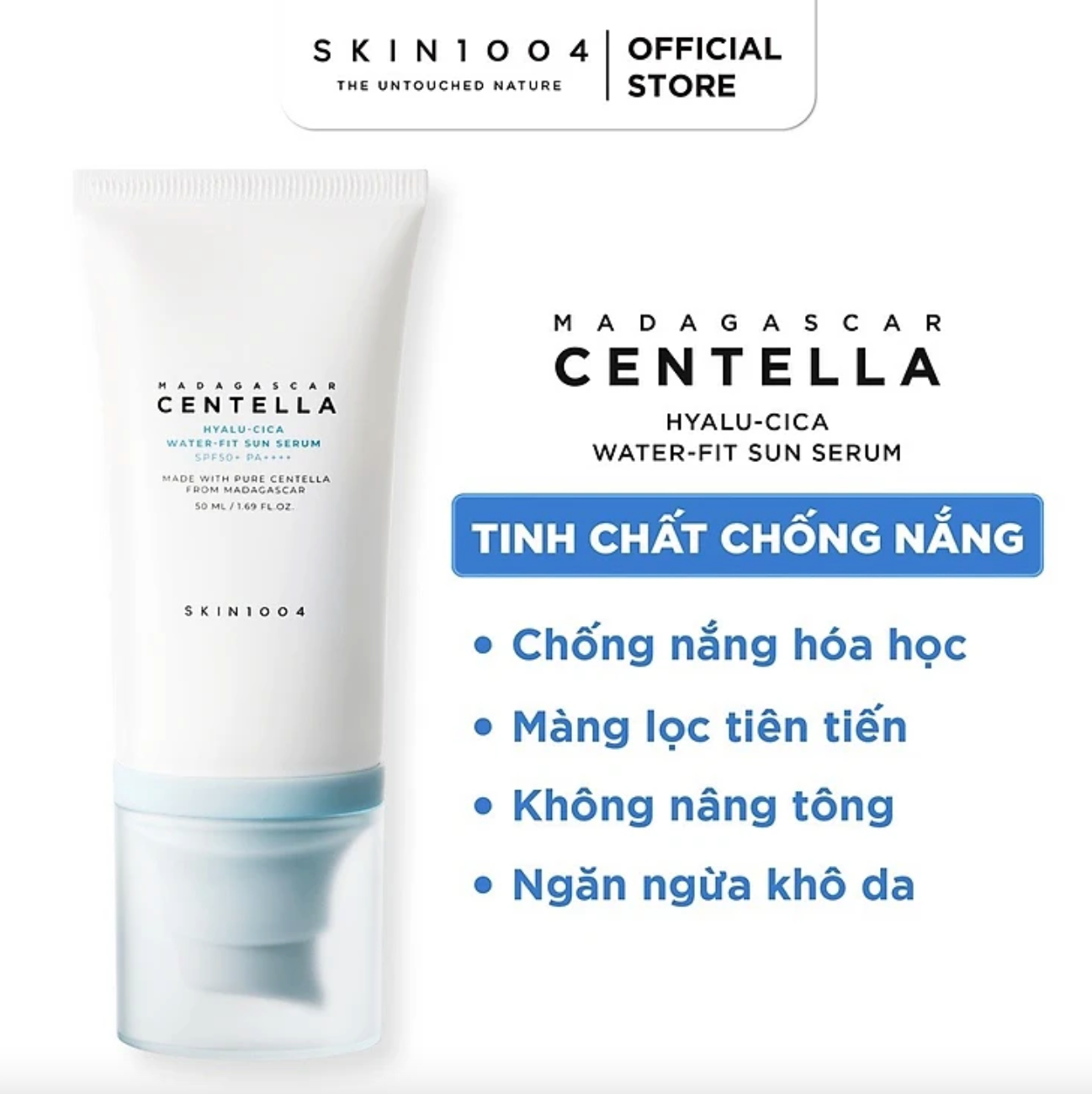 Tinh Chất Chống Nắng Skin1004 Madagascar Centella Hyalu-cica Water-fit Sun Serum SPF50+ PA++++ 50ml