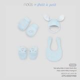  NOUS - Set Phụ Kiện 4 Món Hình thỏ Màu Xanh Thêu Trang Trí 