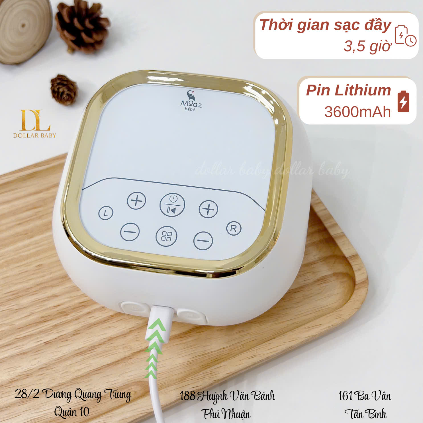  MOAZ BÉBÉ - Máy hút sữa điện đôi - MB090 