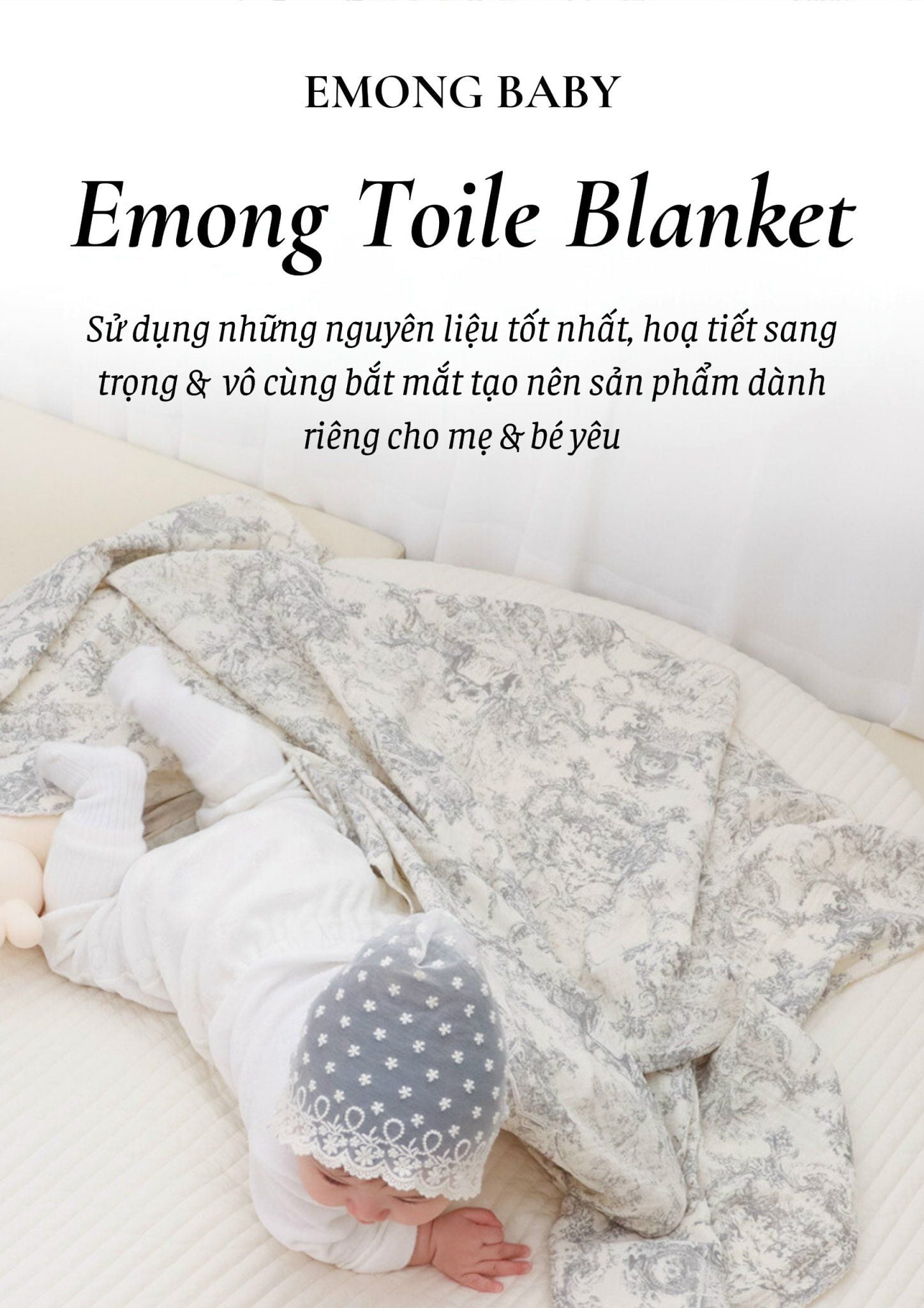  Chăn Hoạ Tiết Emong Toile Blanket 