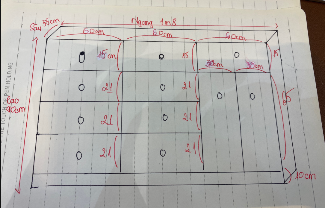  Tủ Gỗ Ngăn Kéo 