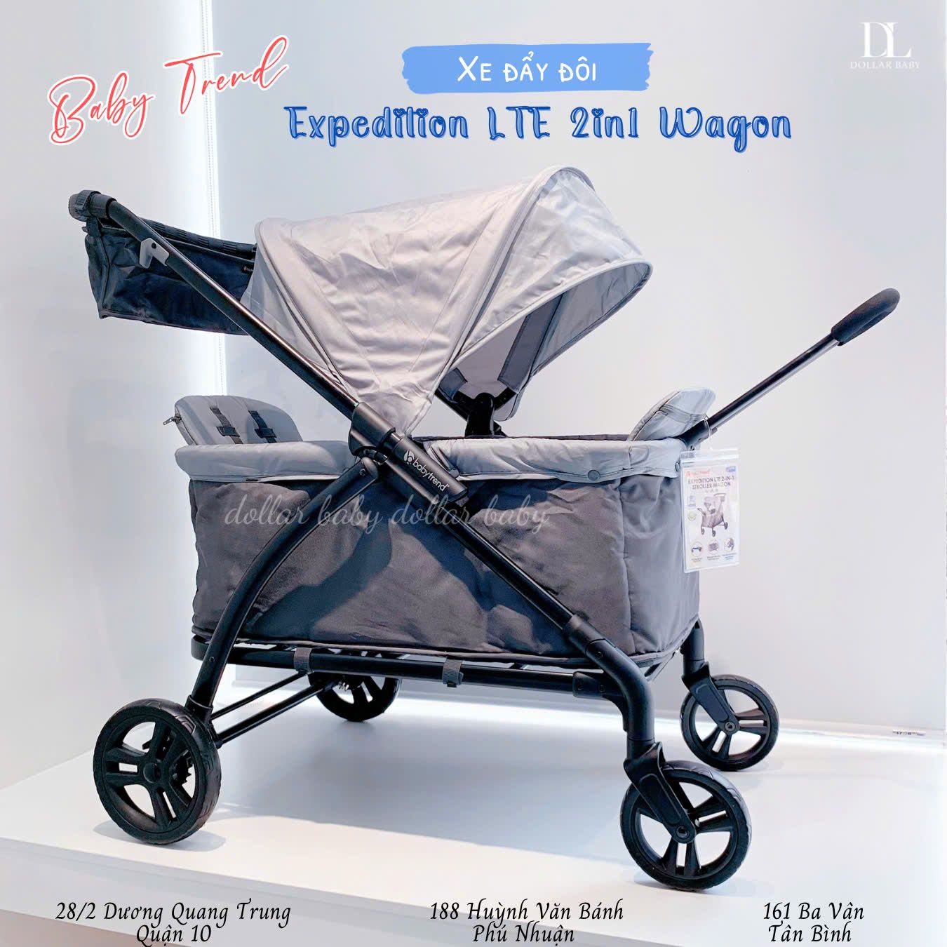 Xe đẩy đôi Baby Trend Expedition LTE 2-in-1Wagon 