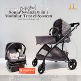  Xe đẩy tích hợp ghế ô tô Baby Trend Sonar Switch 6-in-1 Modular Travel System 