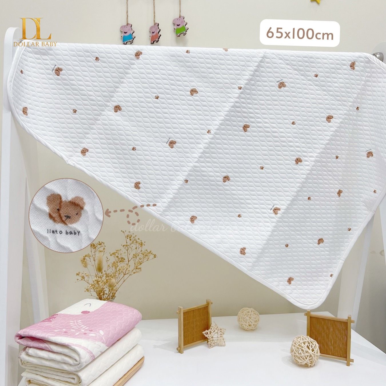  Lót Chống Thấm LIETO Hàn Quốc - ( 65 x 100 Cm ) 
