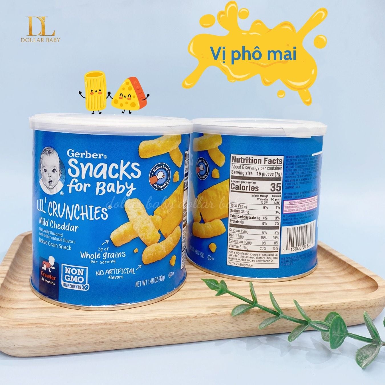  Bánh Ăn Dặm GERBER LIL CRUNCHIES ( 8M ) 