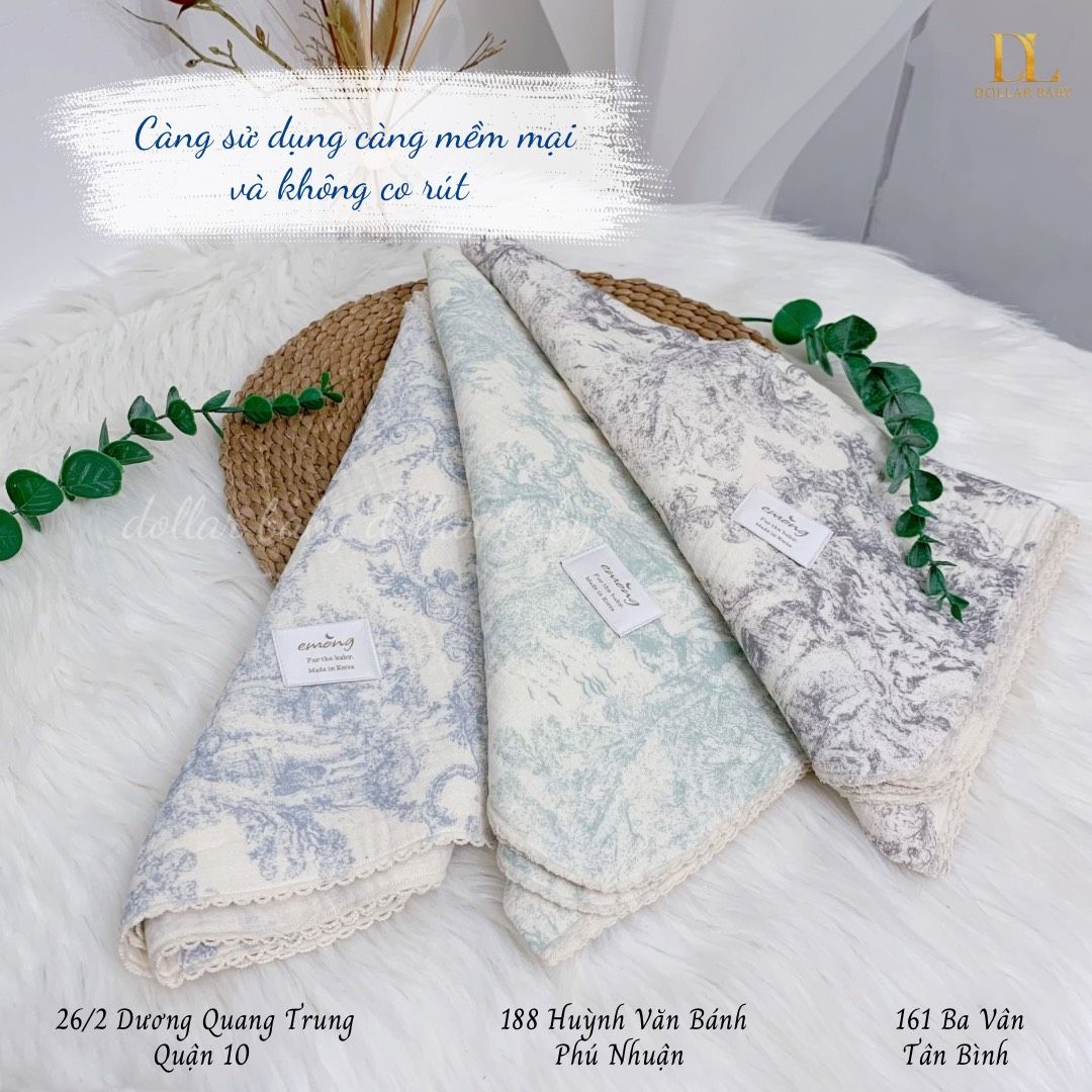  Chăn Hoạ Tiết Emong Toile Blanket 