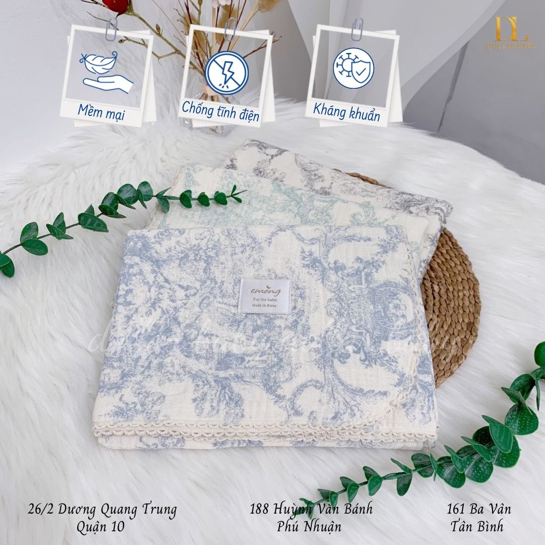  Chăn Hoạ Tiết Emong Toile Blanket 