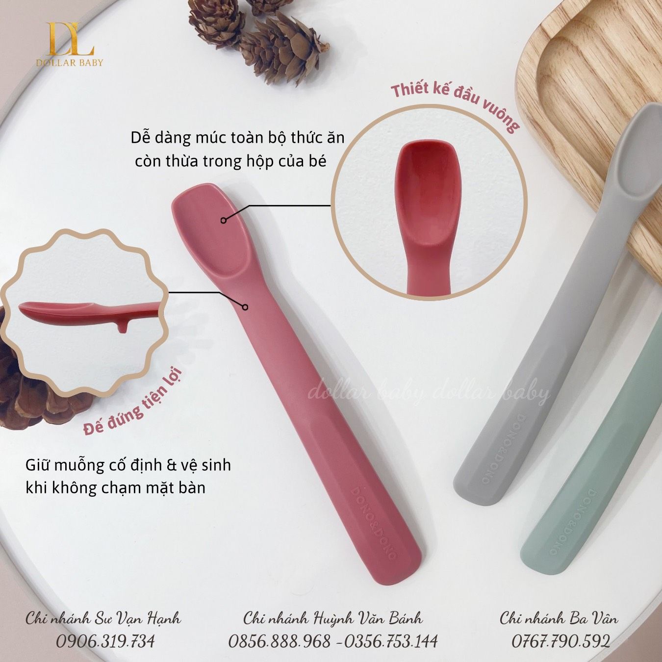  Set 2 Thìa Silicon Cao Cấp DonoDono 