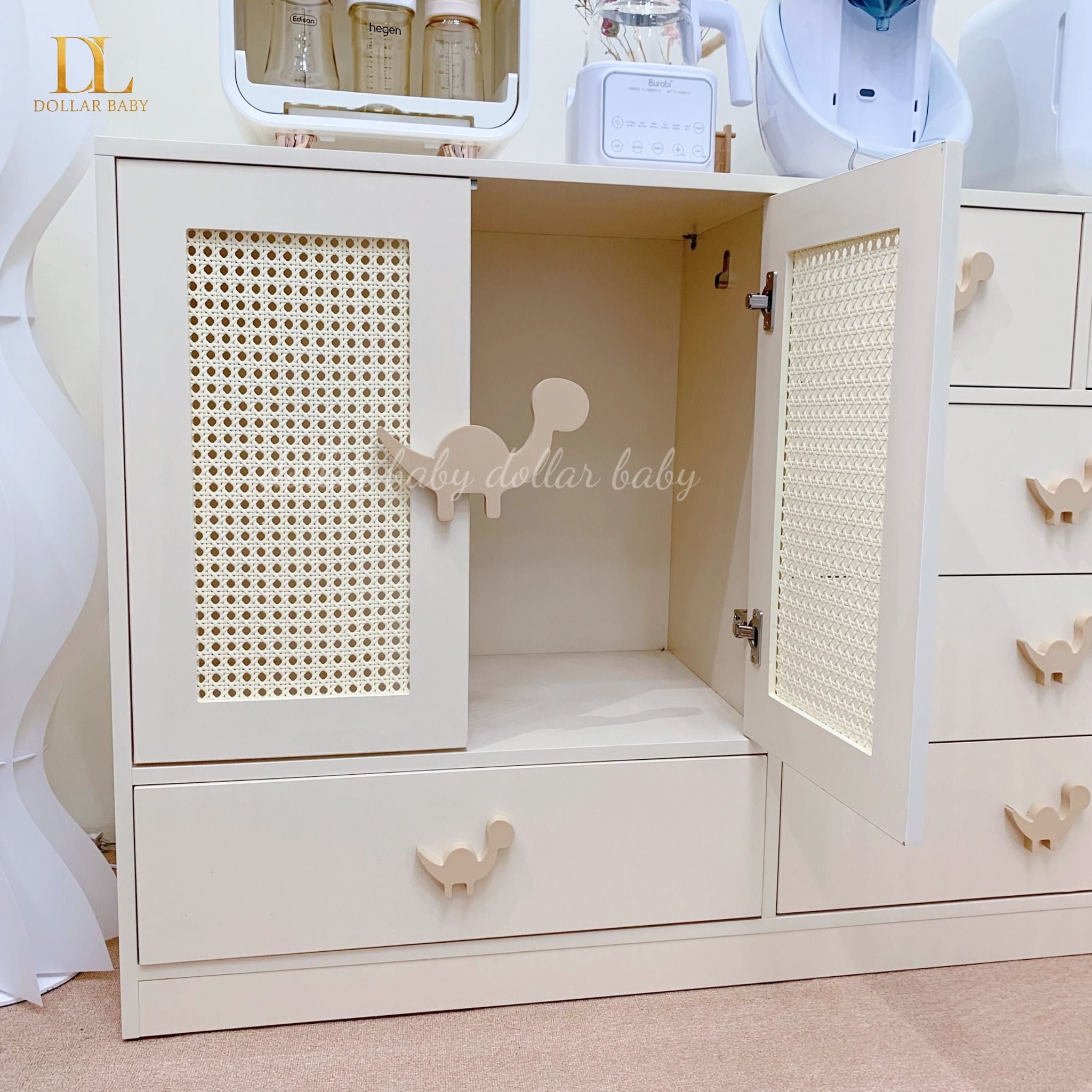  Tủ Gỗ Ngang Cánh Mây Khủng Long Ngăn Kéo Kết Hợp Treo Đồ 