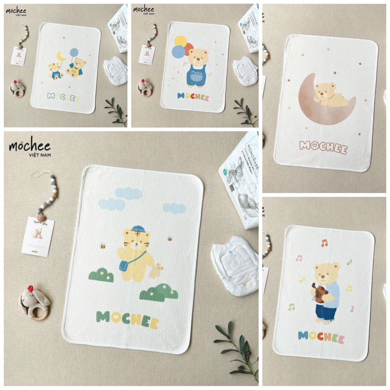  Lót Chống Thấm Cotton Mochee (50*70cm) 