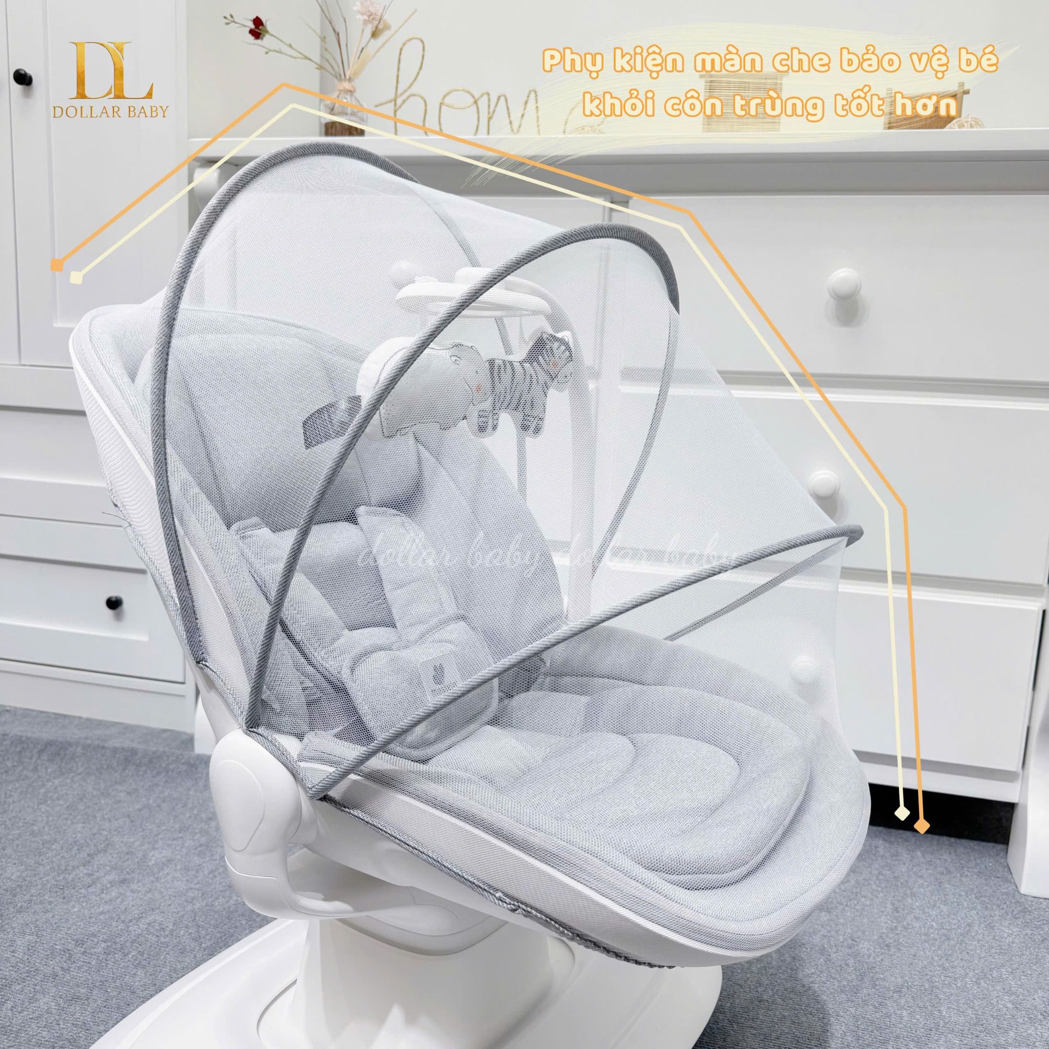  Nôi Ru Ngủ Đa Chuyển Động Mastela Duluxe 360° 