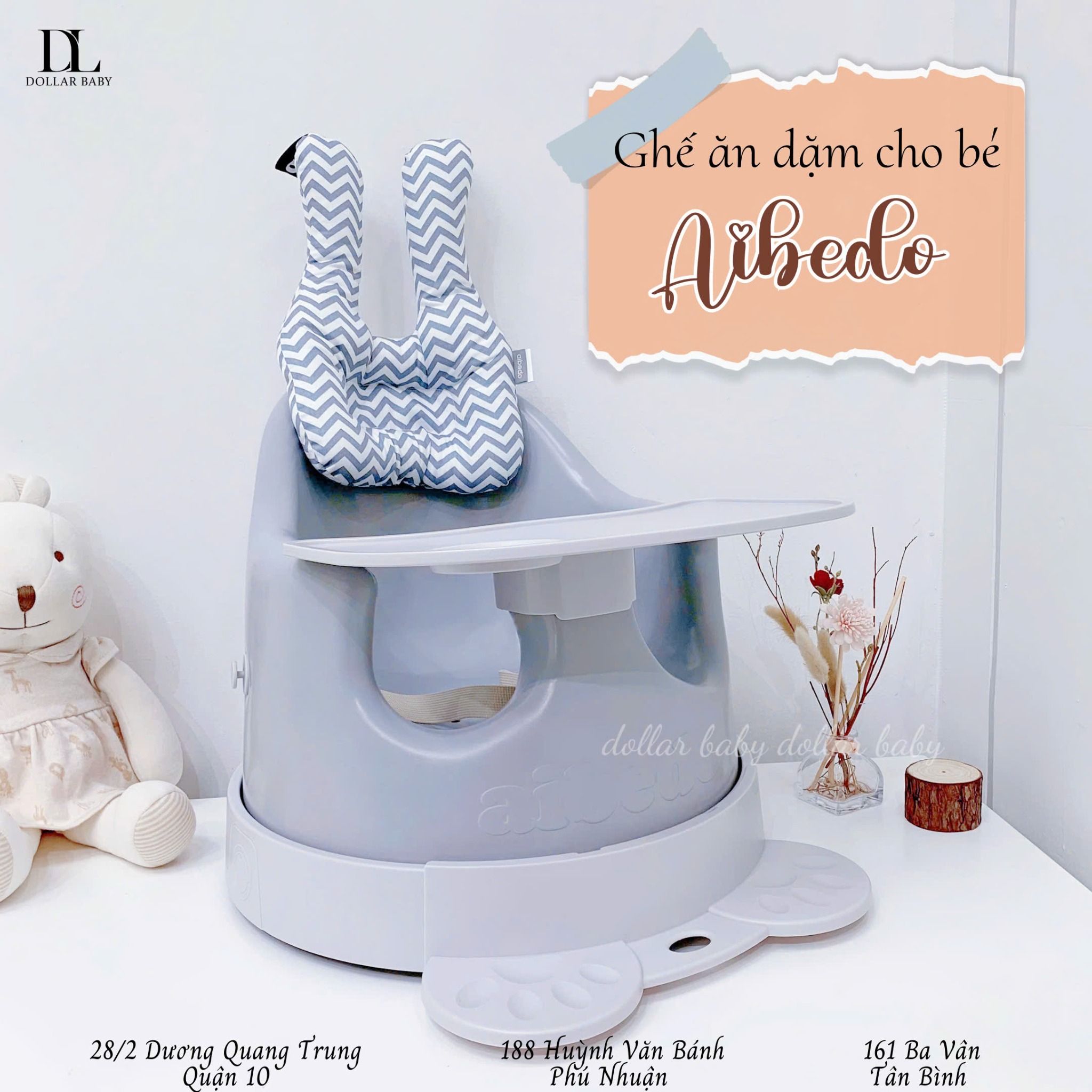  Ghế Ăn Dặm Aibedo Standard Cho Bé Từ 3-36 tháng 