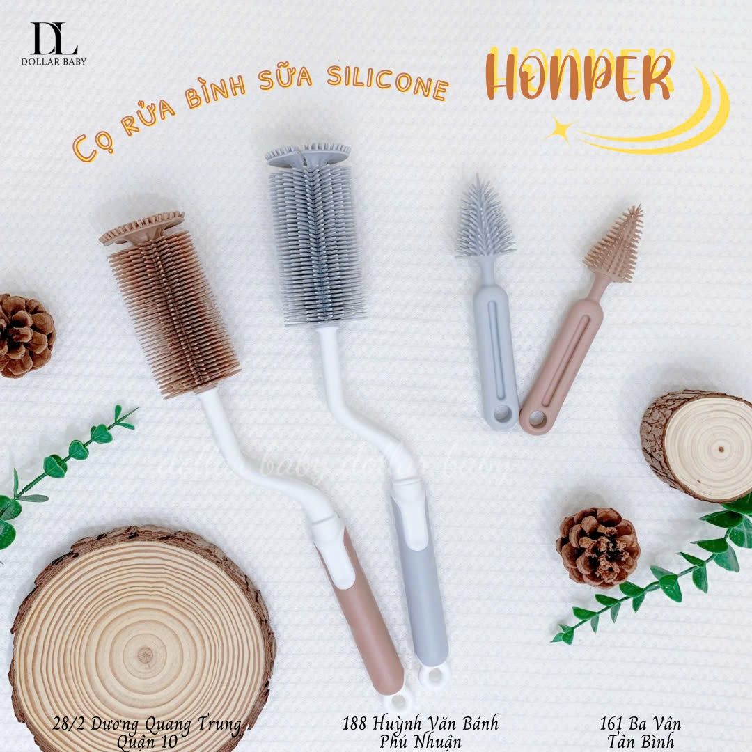  Set 2 Cọ Rửa Bình Silicon - Honper 