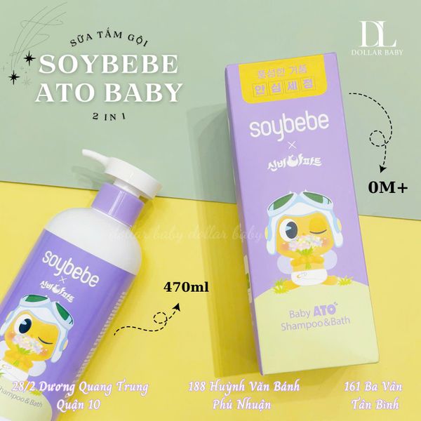  Sữa Tắm Gội 2 Trong 1 Soybebe Ato Baby 