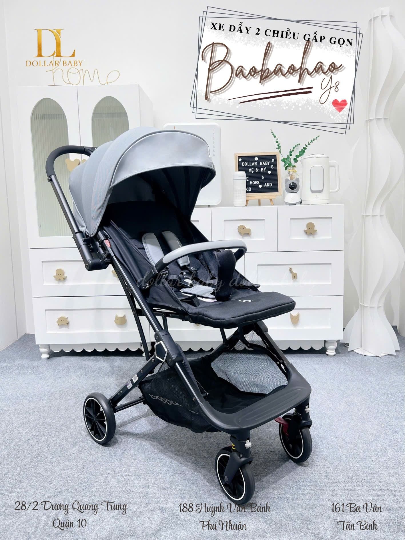  Xe Đẩy Baohao Y8 2 Chiều 