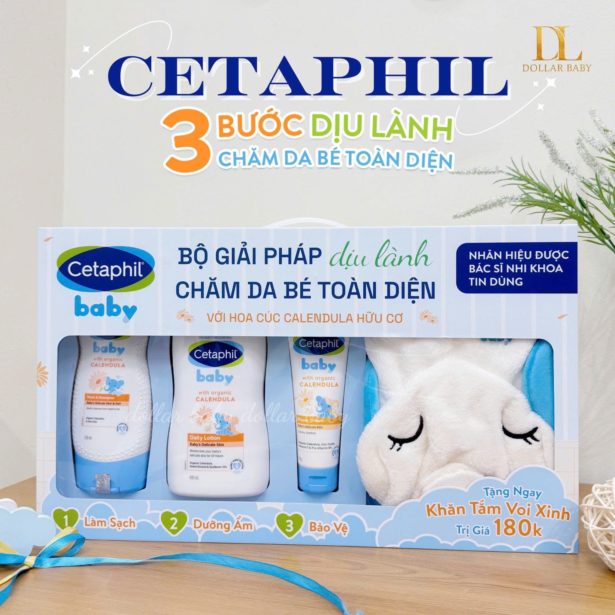  Set chăm da bé toàn diện 3 bước Cetaphil 