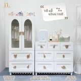  Bộ Tủ Gỗ Kính Trong - Tay Cầm Hình Thú 