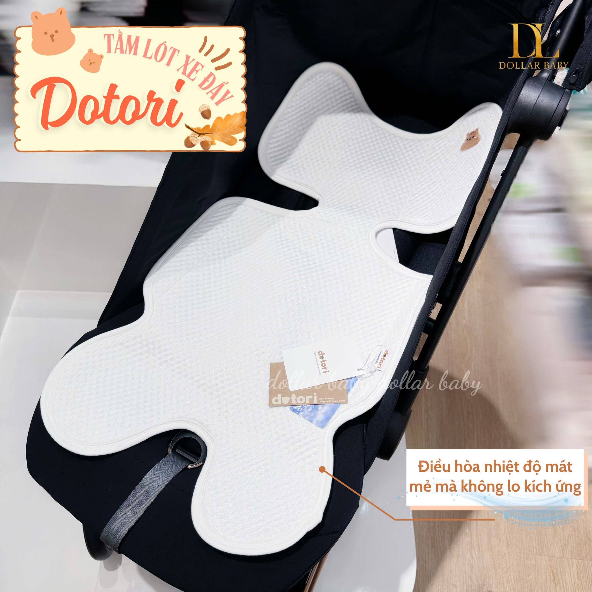  Tấm lót xe đẩy Dotori Duraron điều hòa làm mát cho bé 