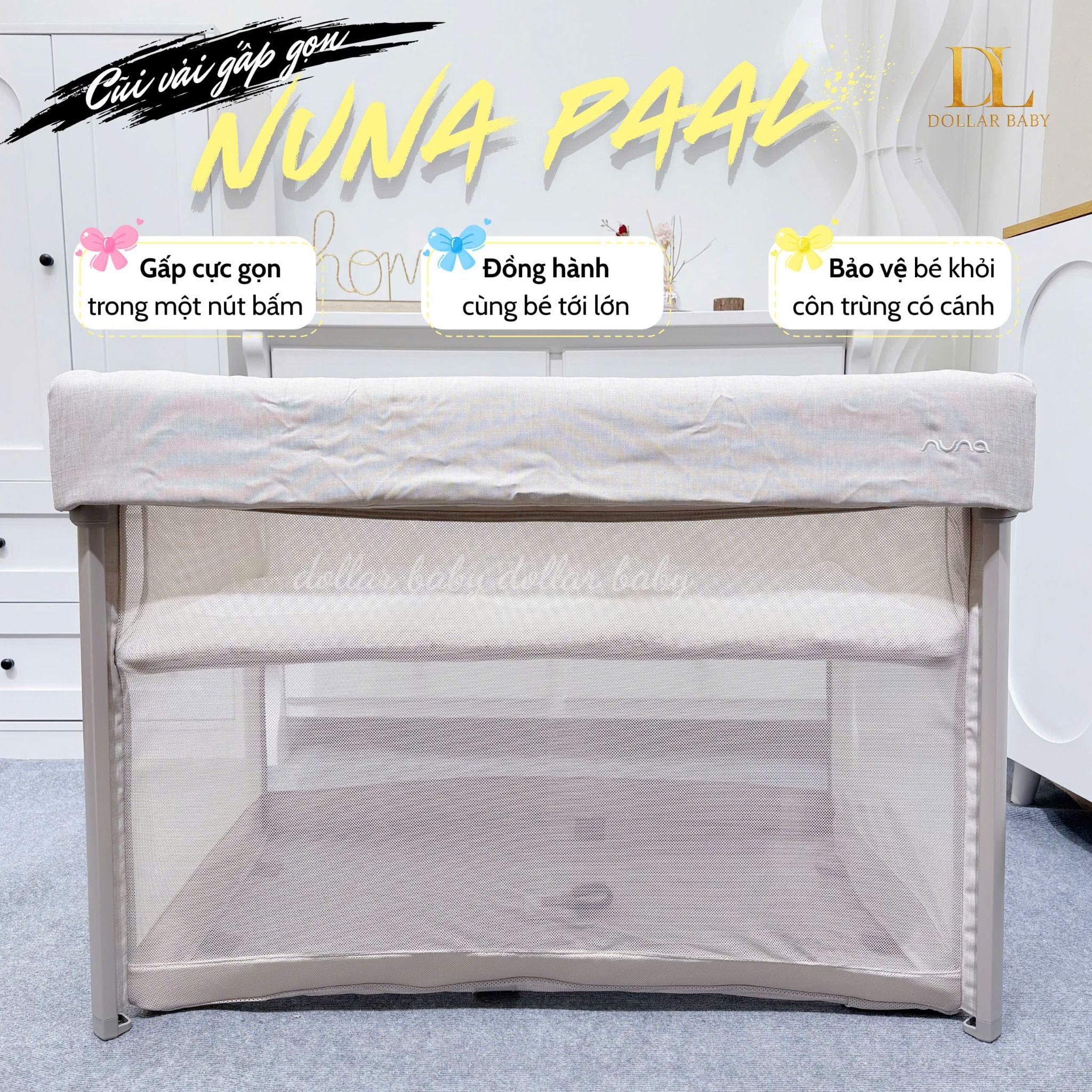  Cũi Vải Gấp Gọn Nuna Paal 