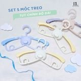  Set 5 móc treo quần áo hình gấu cho bé 