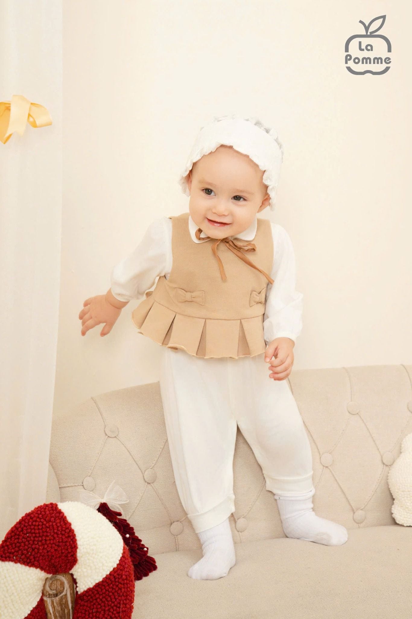  Joyful Festival - Set Body Dài Tay Kèm Gile La Pomme Bèo Nhún Xinh Xắn - Be 