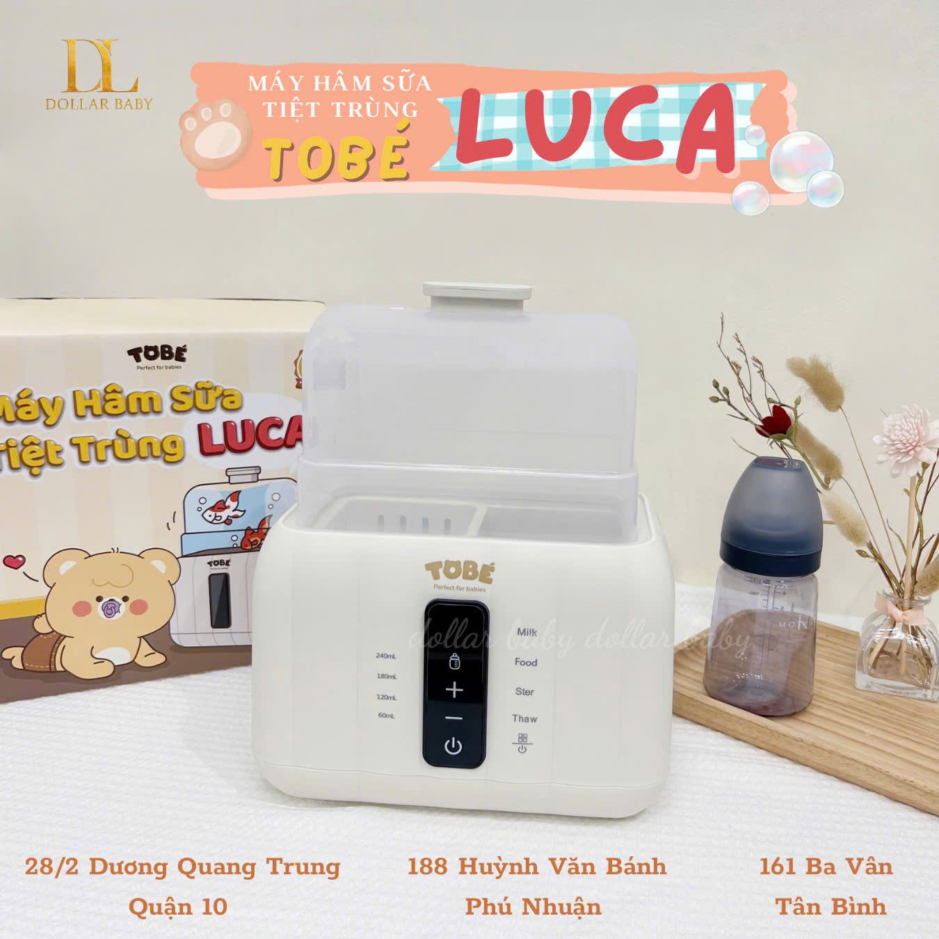  Máy Hâm Sữa Tiệt Trùng Luca - TOBÉ 
