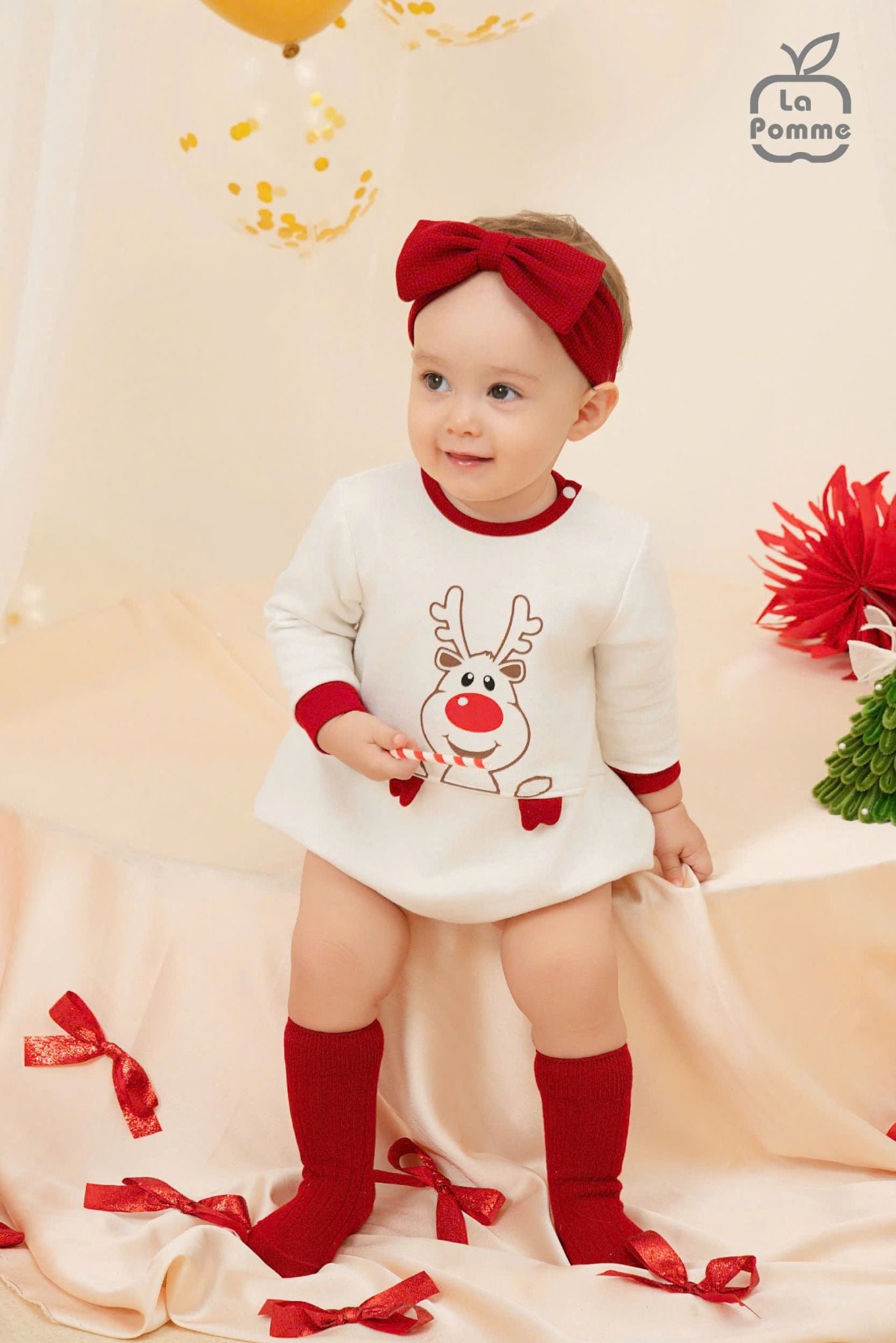  Joyful Festival - Body Dài Tay La Pomme Mềm Mại - Trắng 