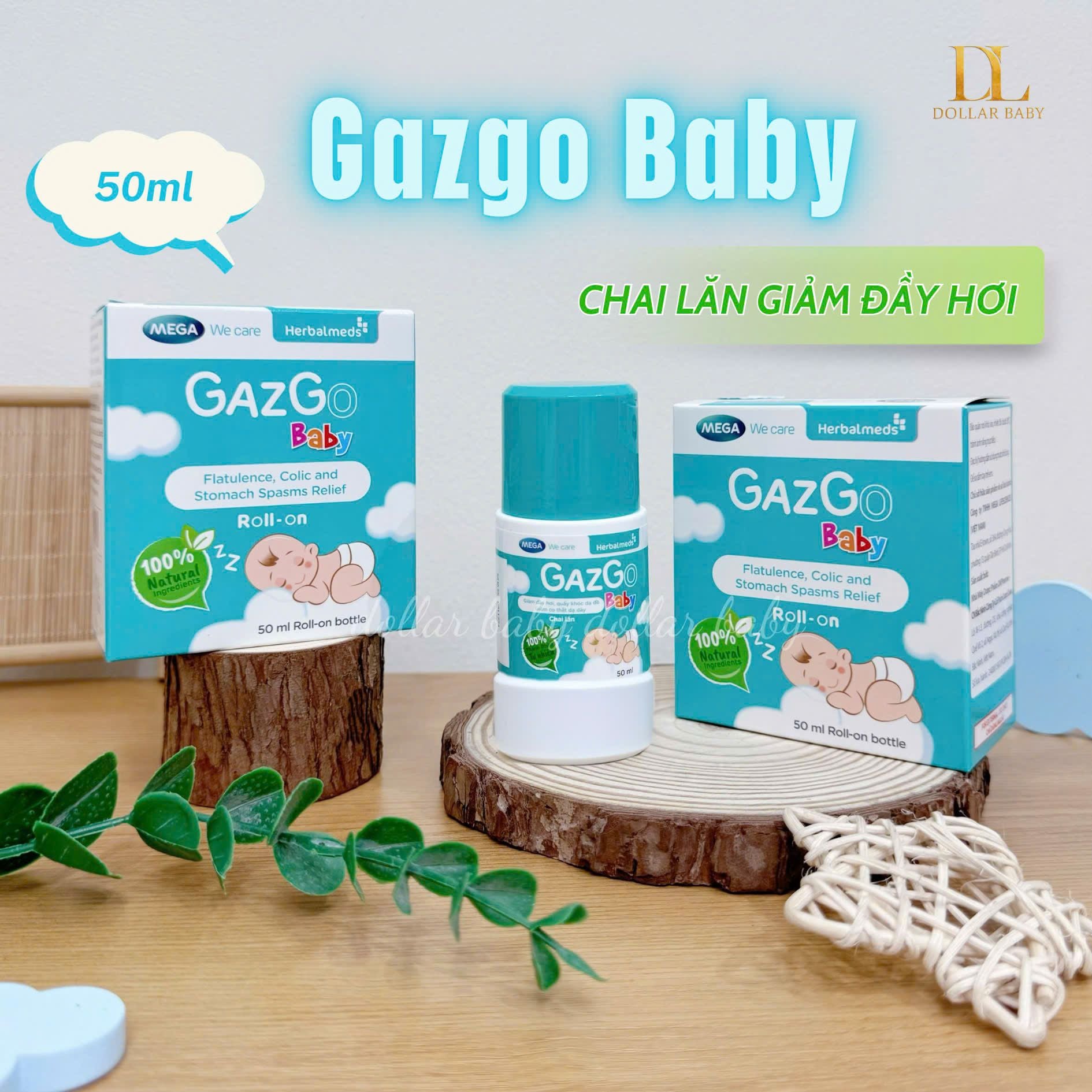  Chai lăn giảm đầy hơi GazGo Baby 