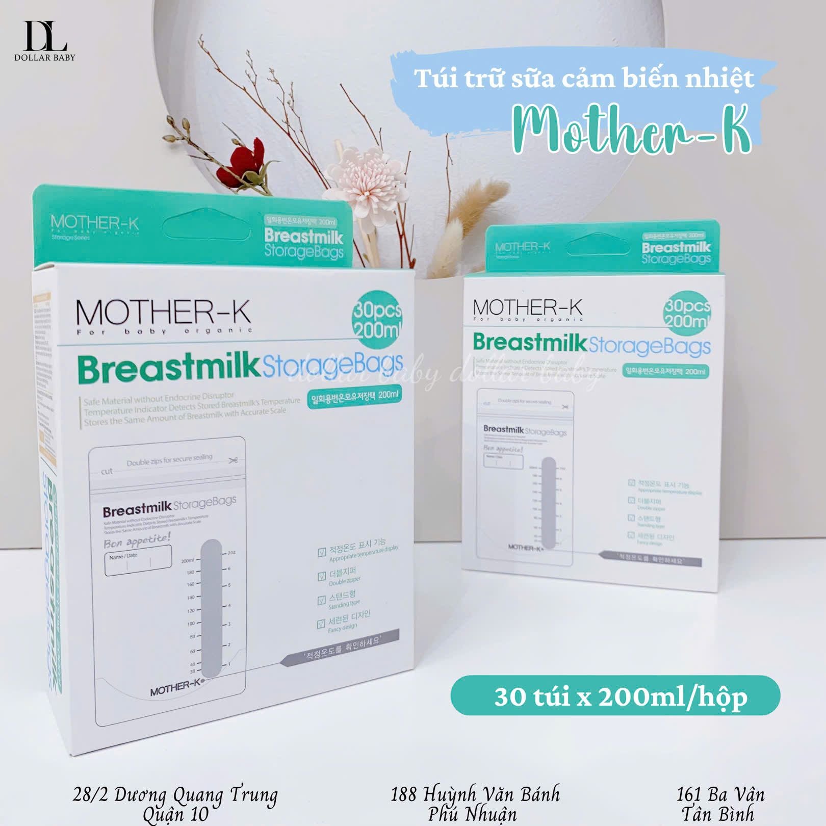  Túi trữ sữa cảm biến nhiệt Mother-K 