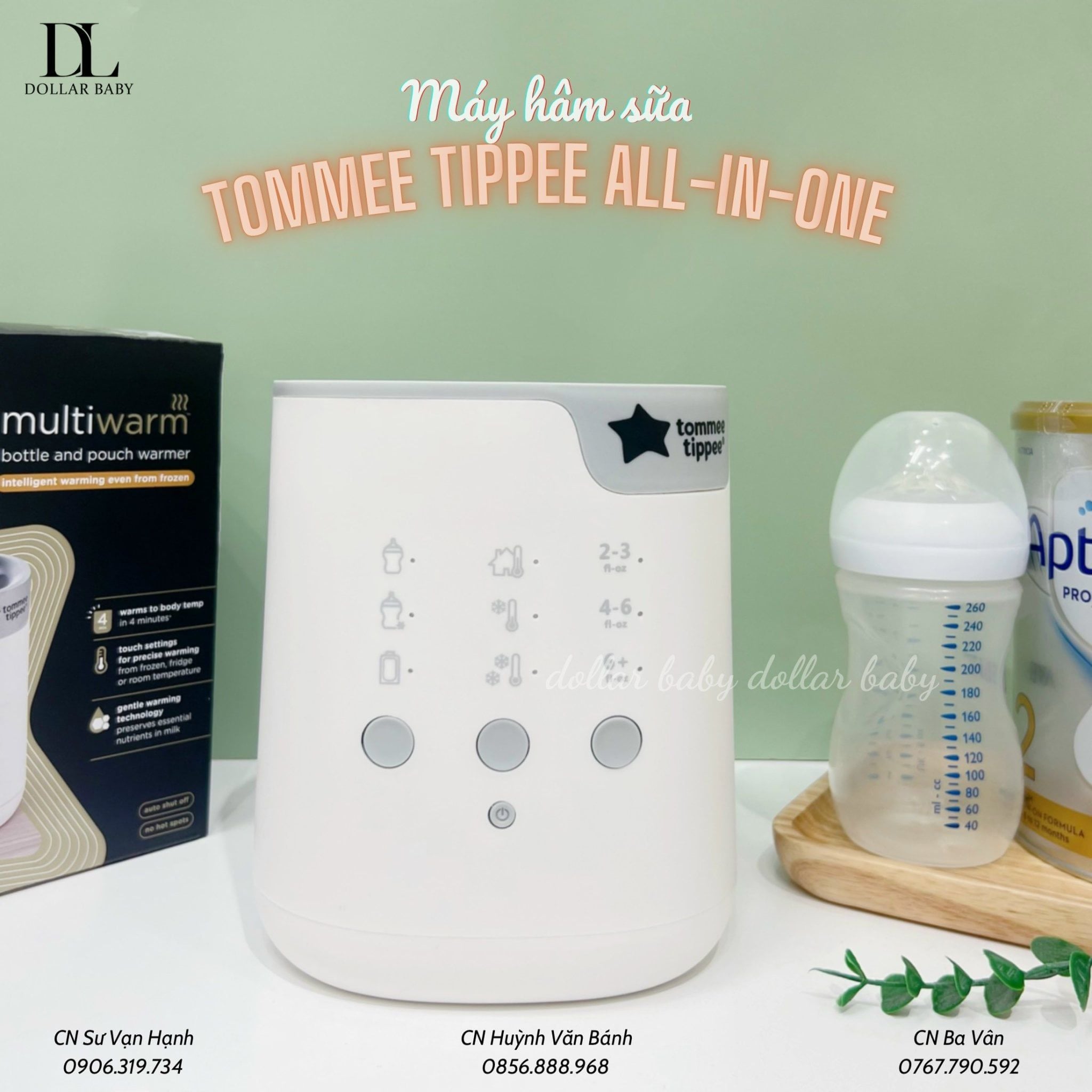  Máy Rã Đông, Hâm Nóng Bình Và Túi Trữ Sữa Tommee Tippee - All In One 
