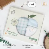  Set 3 Khăn Sợi Tre Lụa La Pomme Everyday Soft Care ( 1 Khăn Tắm + 2 Khăn Sữa ) 