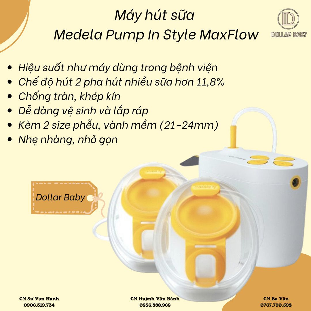 Máy hút sữa điện đôi Medela Pump In Style® Max Flow Hands-free 