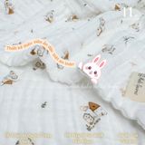  Khăn Đa Năng Xô Muslin 6 Lớp La Pomme Hoạ Tiết ( 100 x 100 ) 
