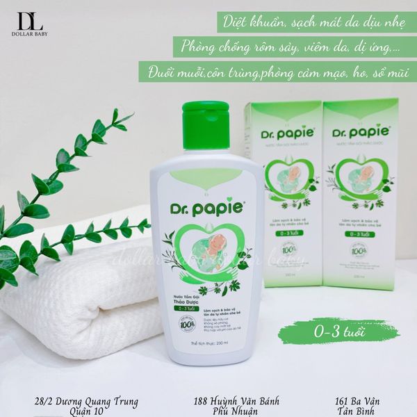  Nước Tắm Gội Thảo Dược Phòng Cảm Lạnh DR.PAPIE 