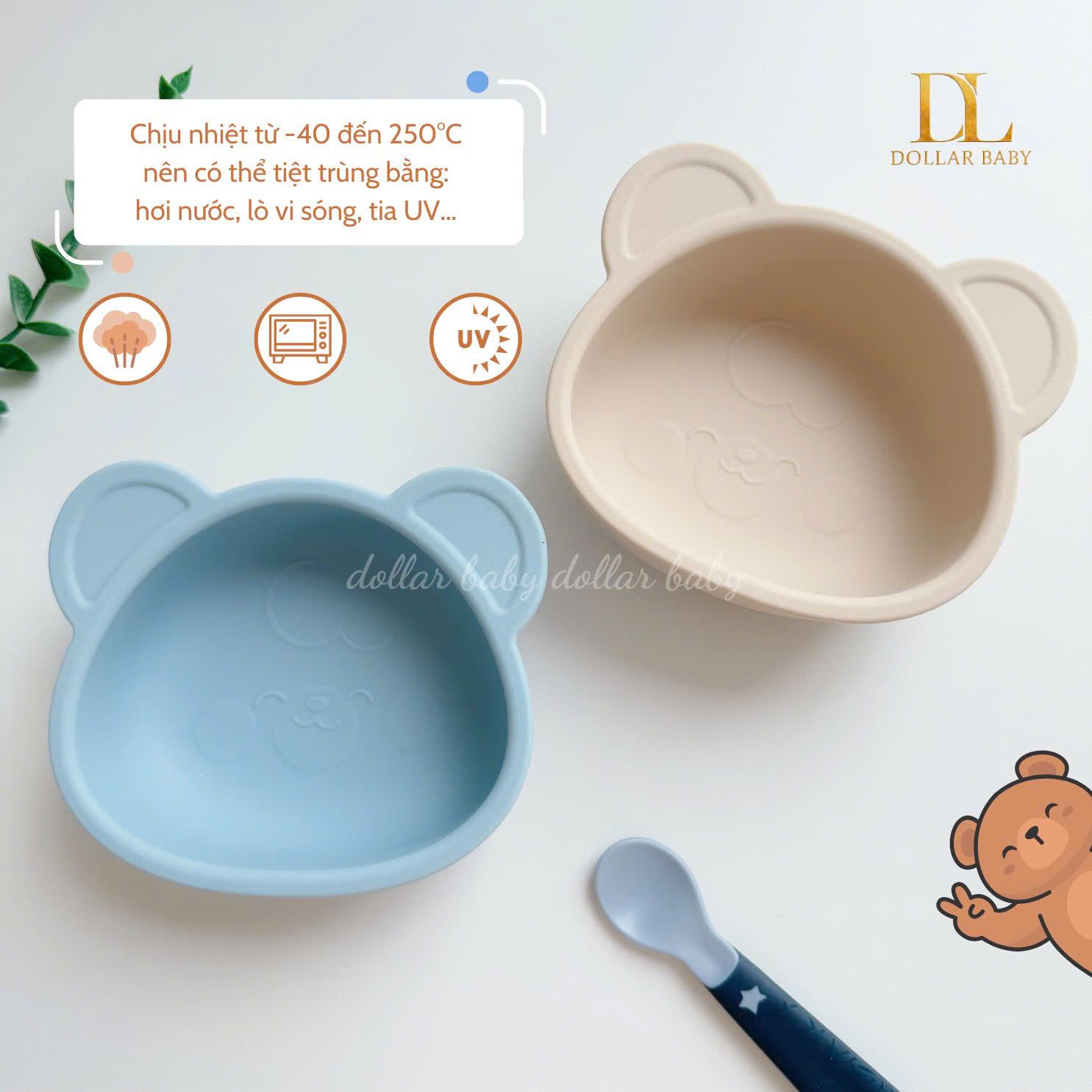  Bát Ăn Dặm Happy Bear Tobé MS 3209 