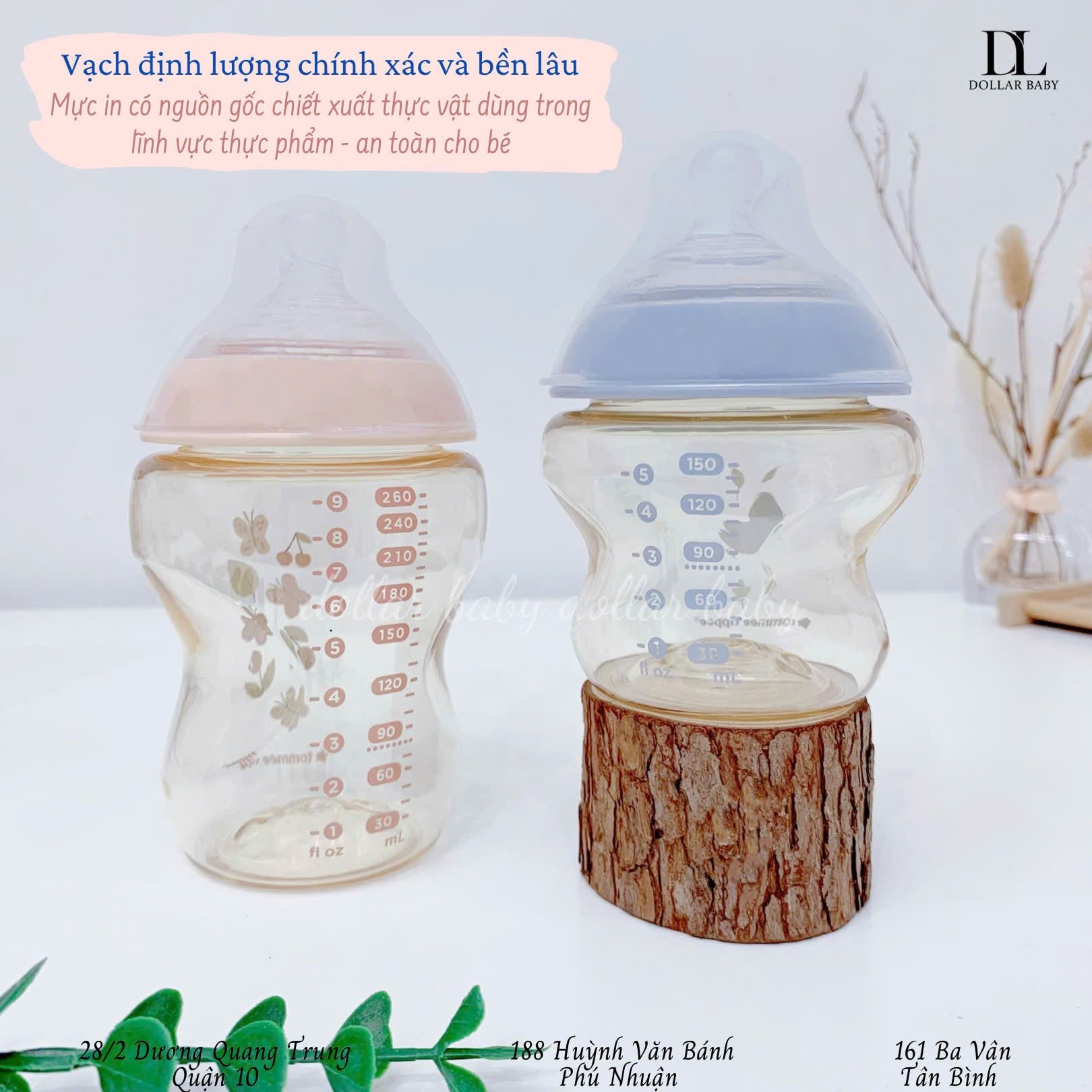  Set 2 Bình Sữa PPSU Tommee Tippee Natural Start Hoạ Tiết 