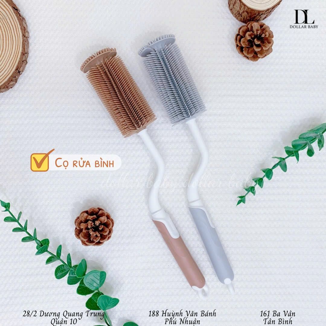  Set 2 Cọ Rửa Bình Silicon - Honper 