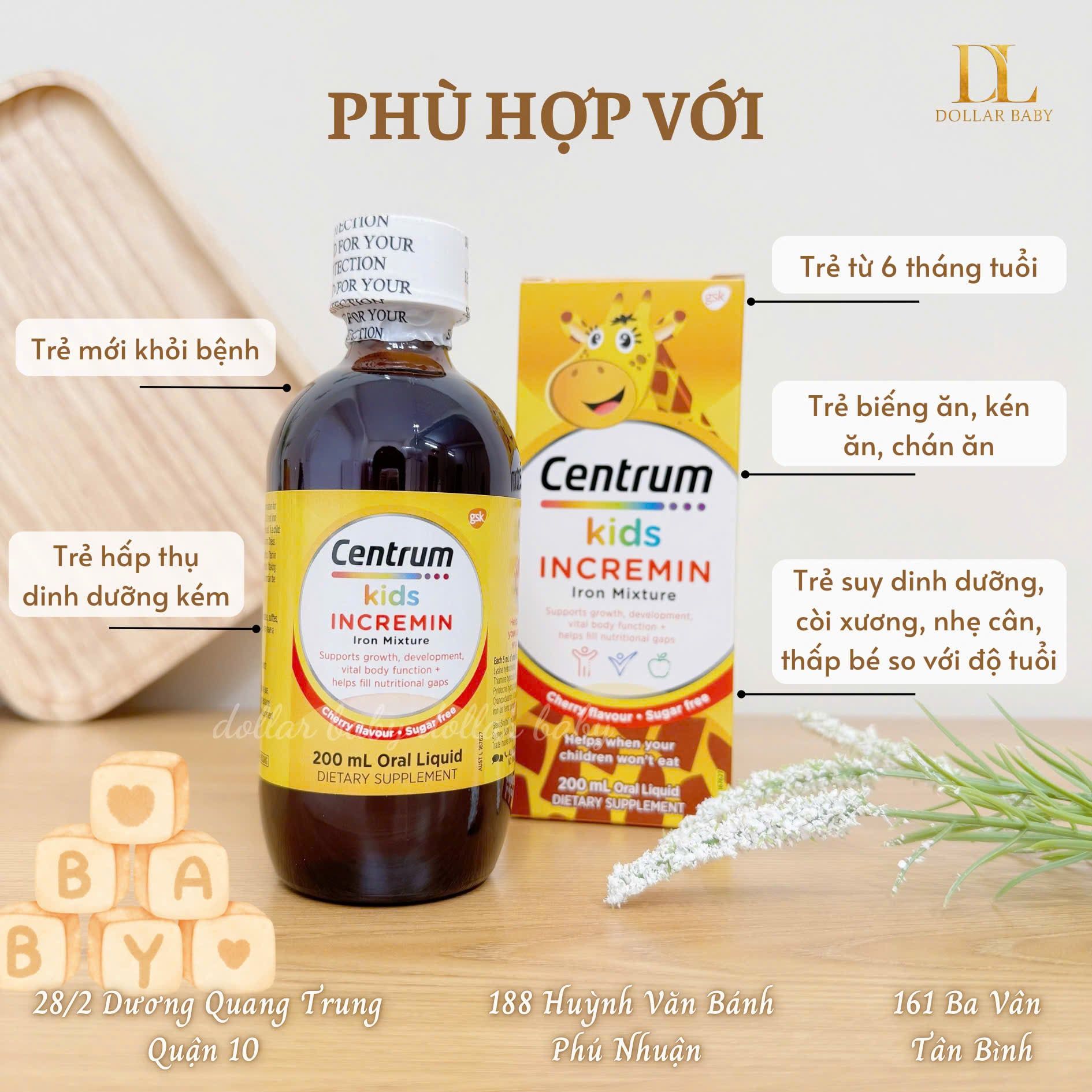  Centrum Kids Incremin – Vitamin Dành Cho Bé Biếng Ăn từ 6 tháng 