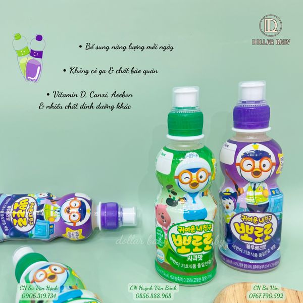  Nước Hoa Quả Pororo - 235ml ( 3 Tuổi ) 