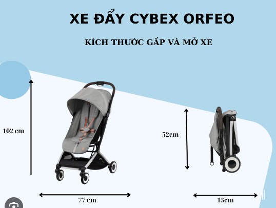  Xe Đẩy Cybex Orfeo ( Tặng Kèm Áo Mưa ) 