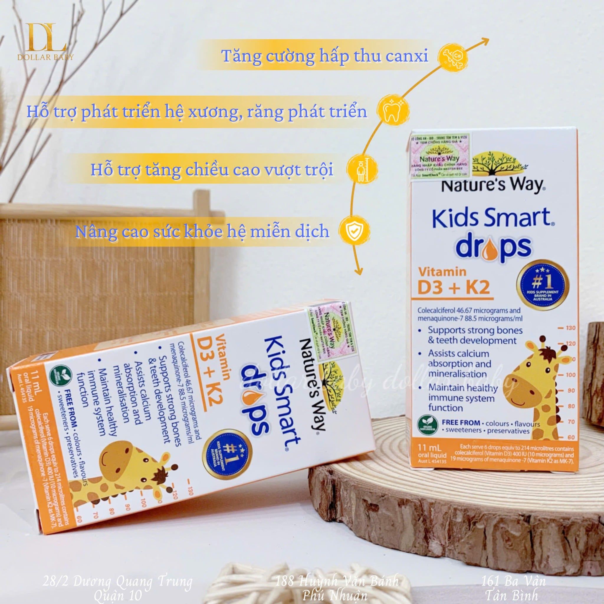  Nature's Way Kids Smart Drops Vitamin D3 + K2 (11ml) 