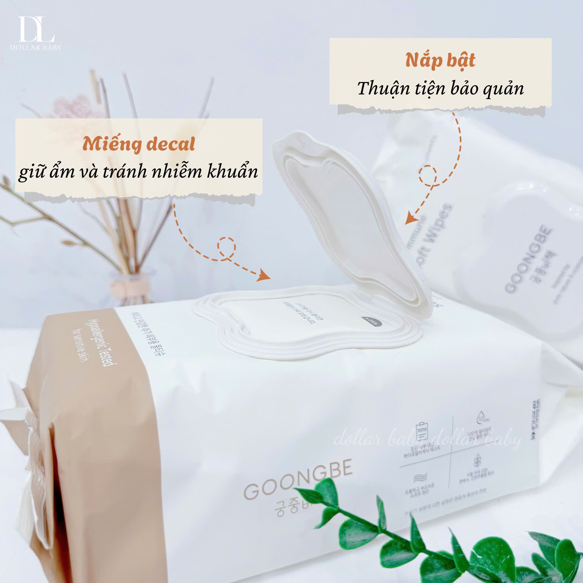  Khăn Ướt GOONGBE Pri-mmune Soft Wipes 
