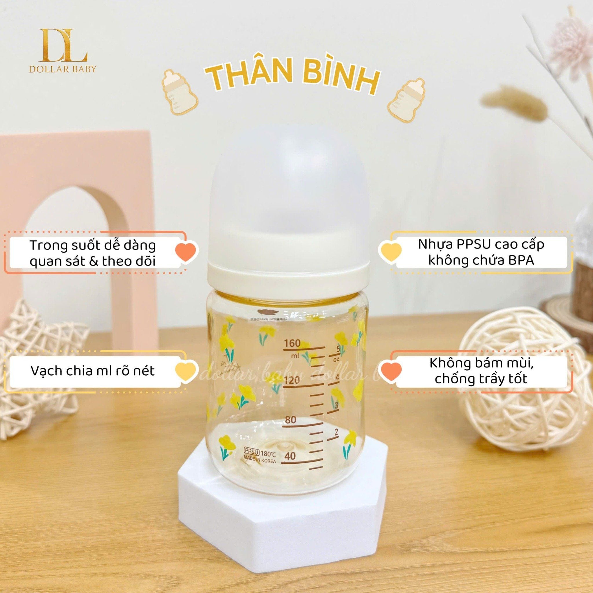  Bình Sữa GreenFinger Bebe Grow 