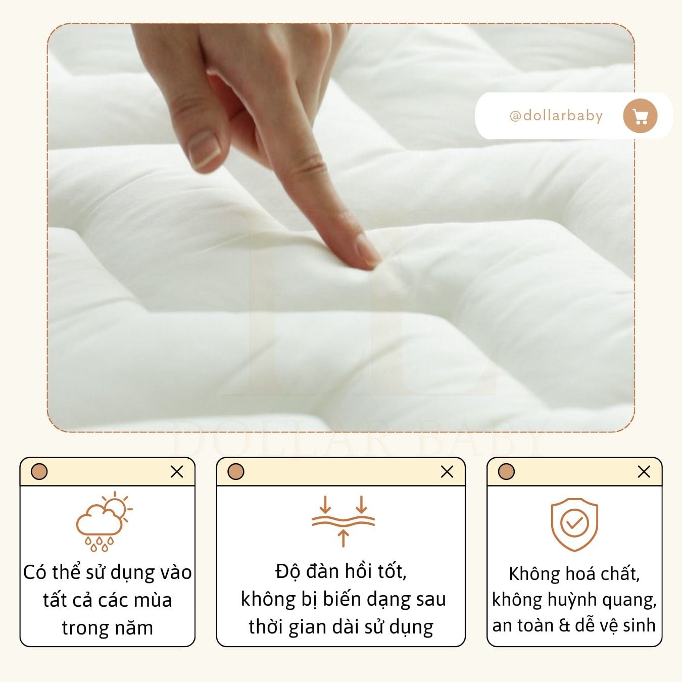  Thảm Modal Baby Dono & Dono - 100cm * 145cm , dày 5cm 