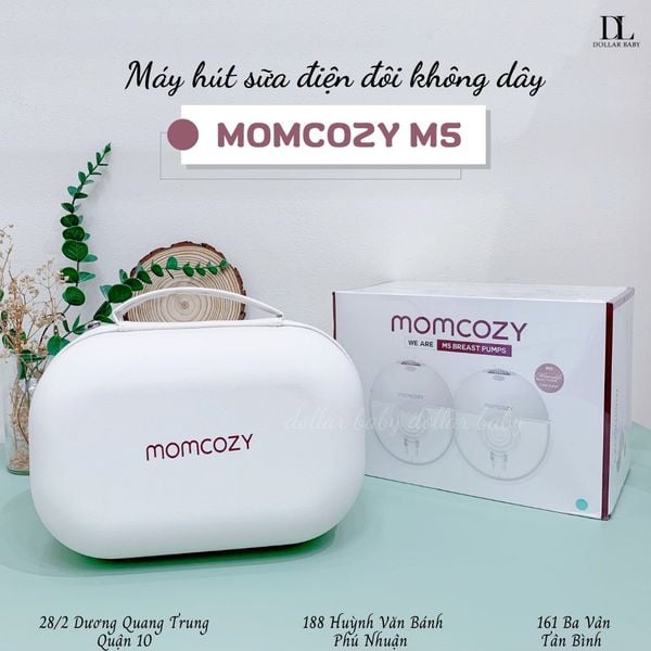  Máy hút sữa đôi không dây Momcozy - M5 (Tặng túi trữ sữa) 
