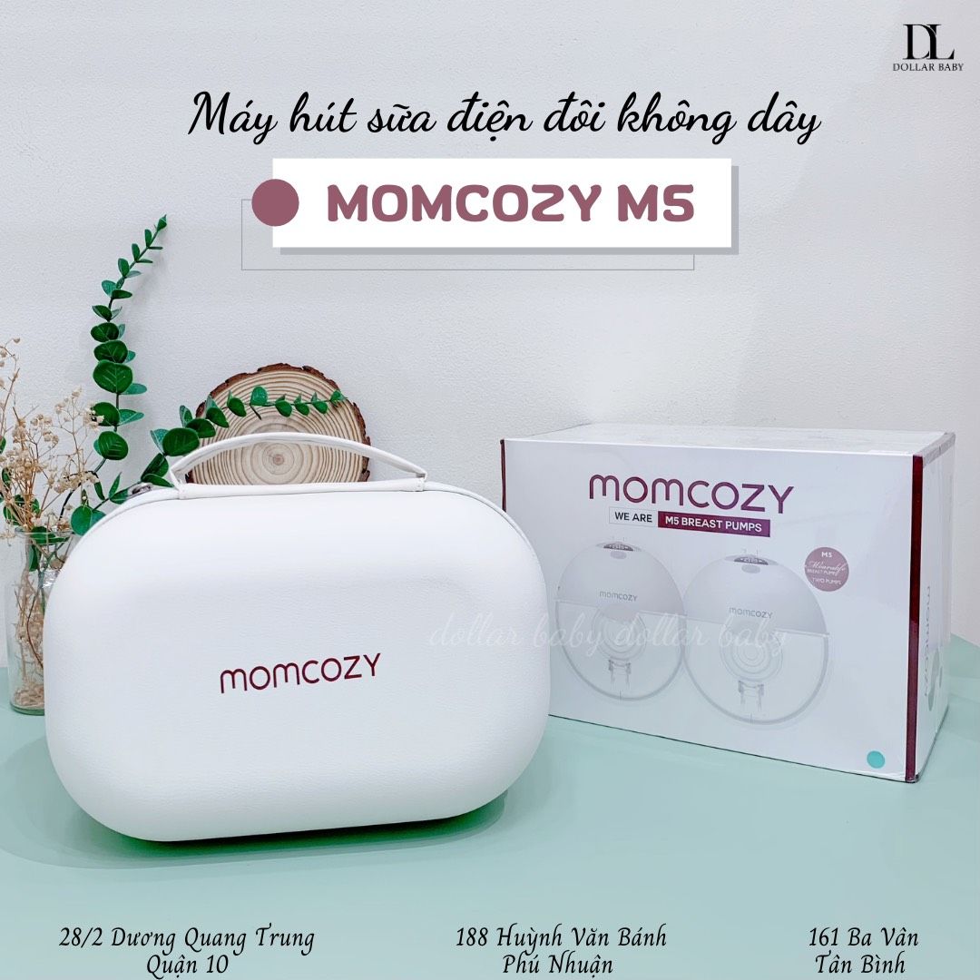  Máy hút sữa đôi không dây Momcozy - M5 (Tặng túi trữ sữa) 