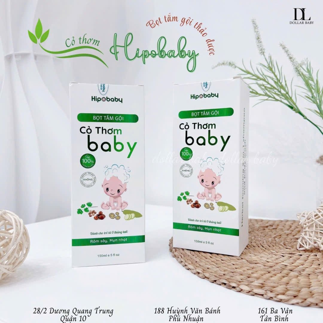  Bọt Tắm Gội Cỏ Thơm 150ml  Hipobaby 