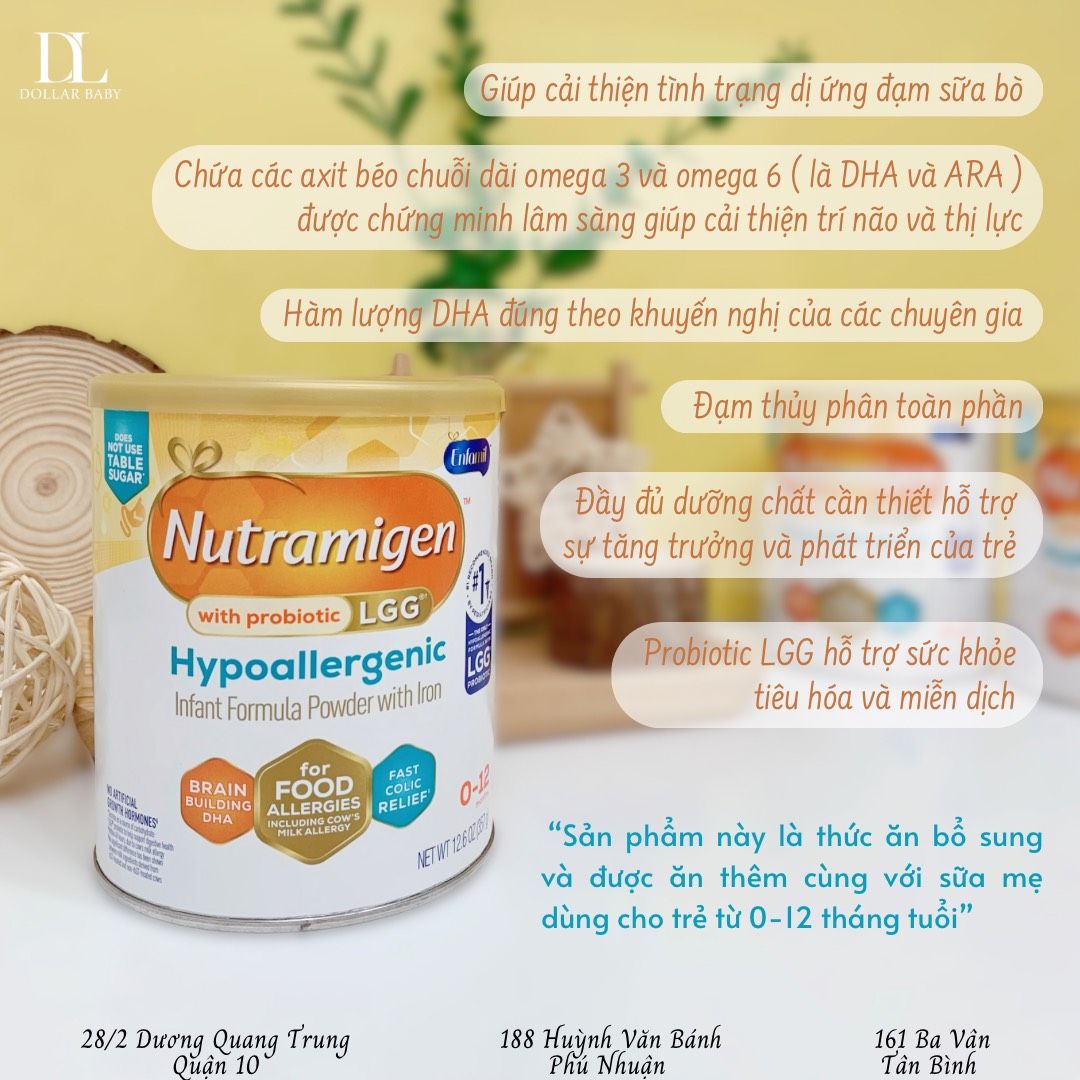  Sữa Enfamil Nutramigen từ 0-12 tháng tuổi dị ứng đạm sữa bò 