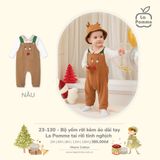  Joyful Festival - Bộ Yếm Rời Kèm Áo Dài Tay La Pomme Tai Rời Tinh Nghịch - Nâu 
